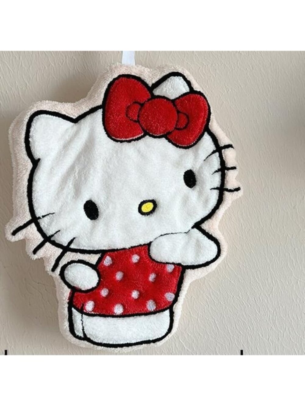 Cute Hello Kitty Hand Towel Red White